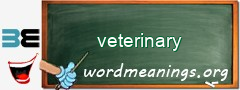 WordMeaning blackboard for veterinary